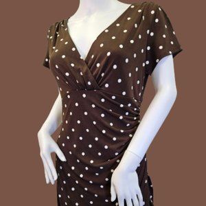 Brown Size 6 Polka Dot Dress by Shelby & Palmer